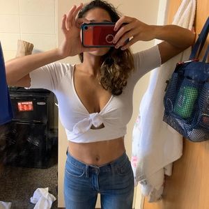 Free people tie crop top